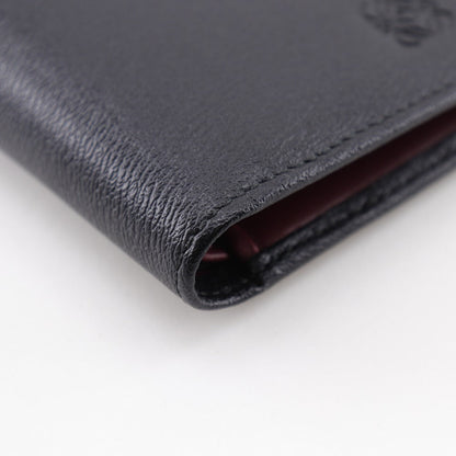 Loewe Bifold Wallet 103.30.302 Leather Black Bill Compartment Anagram Mens