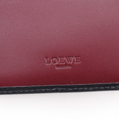 Loewe Bifold Wallet 103.30.302 Leather Black Bill Compartment Anagram Mens