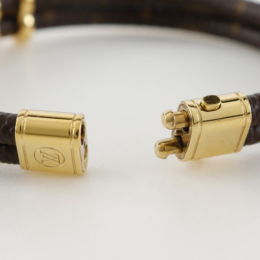 Louis Vuitton Bracelet M6640F Monogram Canvas, Plated Gold Brown Bracelet Keep It Twice