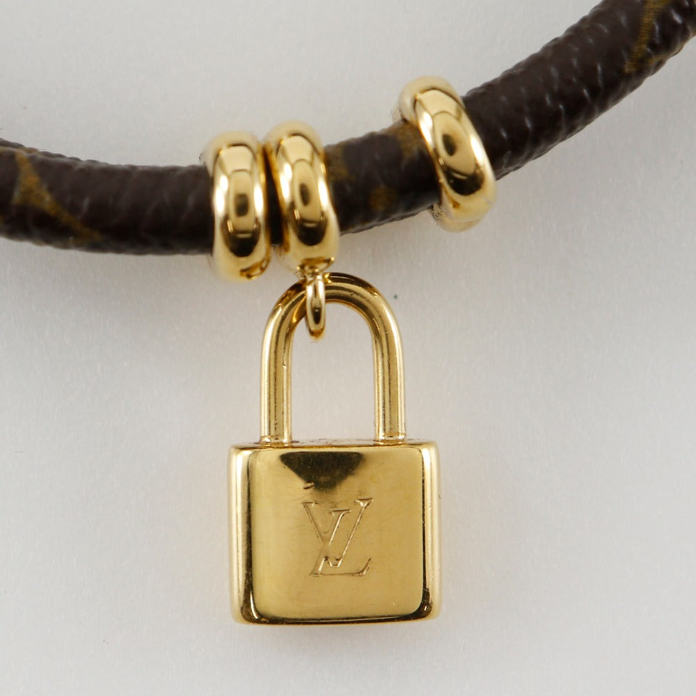 Louis Vuitton Bracelet M6640F Monogram Canvas, Plated Gold Brown Bracelet Keep It Twice