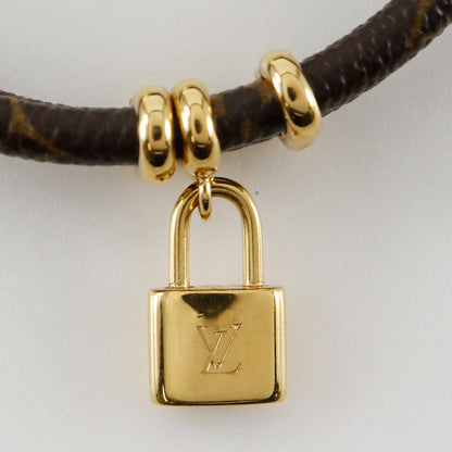 Louis Vuitton Bracelet M6640F Monogram Canvas, Plated Gold Brown Bracelet Keep It Twice