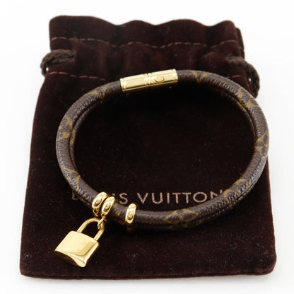 Louis Vuitton Bracelet M6640F Monogram Canvas, Plated Gold Brown Bracelet Keep It Twice