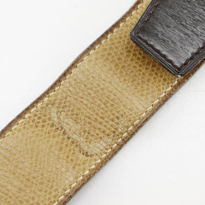 Hermes Belt Leather, Plated Gold Brown / Beige Reversible Vintage H Belt Mens