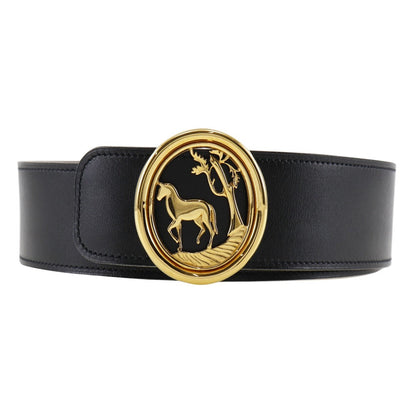 Hermes Belt Boxcalf, Courchevel Black Women