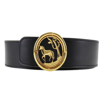 Hermes Belt Boxcalf, Courchevel Black Women