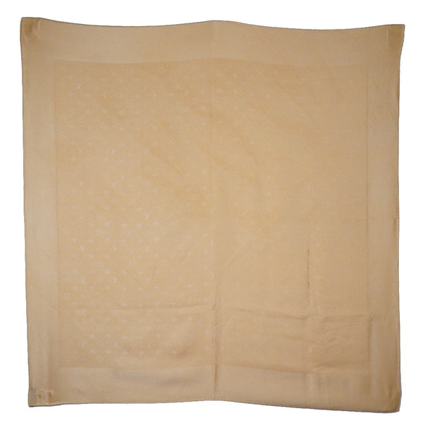 Louis Vuitton Scarf Silk Beige Women