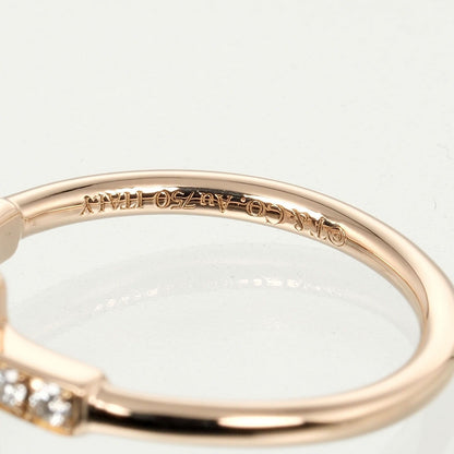 Tiffany&Co. Ring K18 Pink Gold, 12P Diamonds Pink Gold T Wire Women