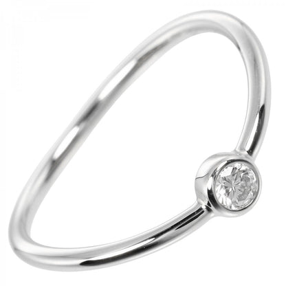 Tiffany&Co. Ring Pt950Platinum, Diamond Silver Wave Single Low