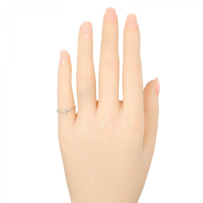 Tiffany&Co. Ring Pt950Platinum, Diamond Silver Wave Single Low