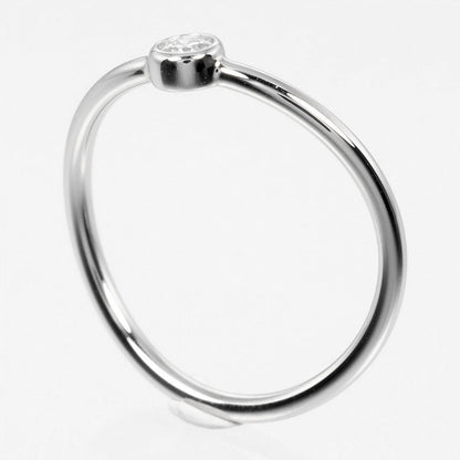 Tiffany&Co. Ring Pt950Platinum, Diamond Silver Wave Single Low