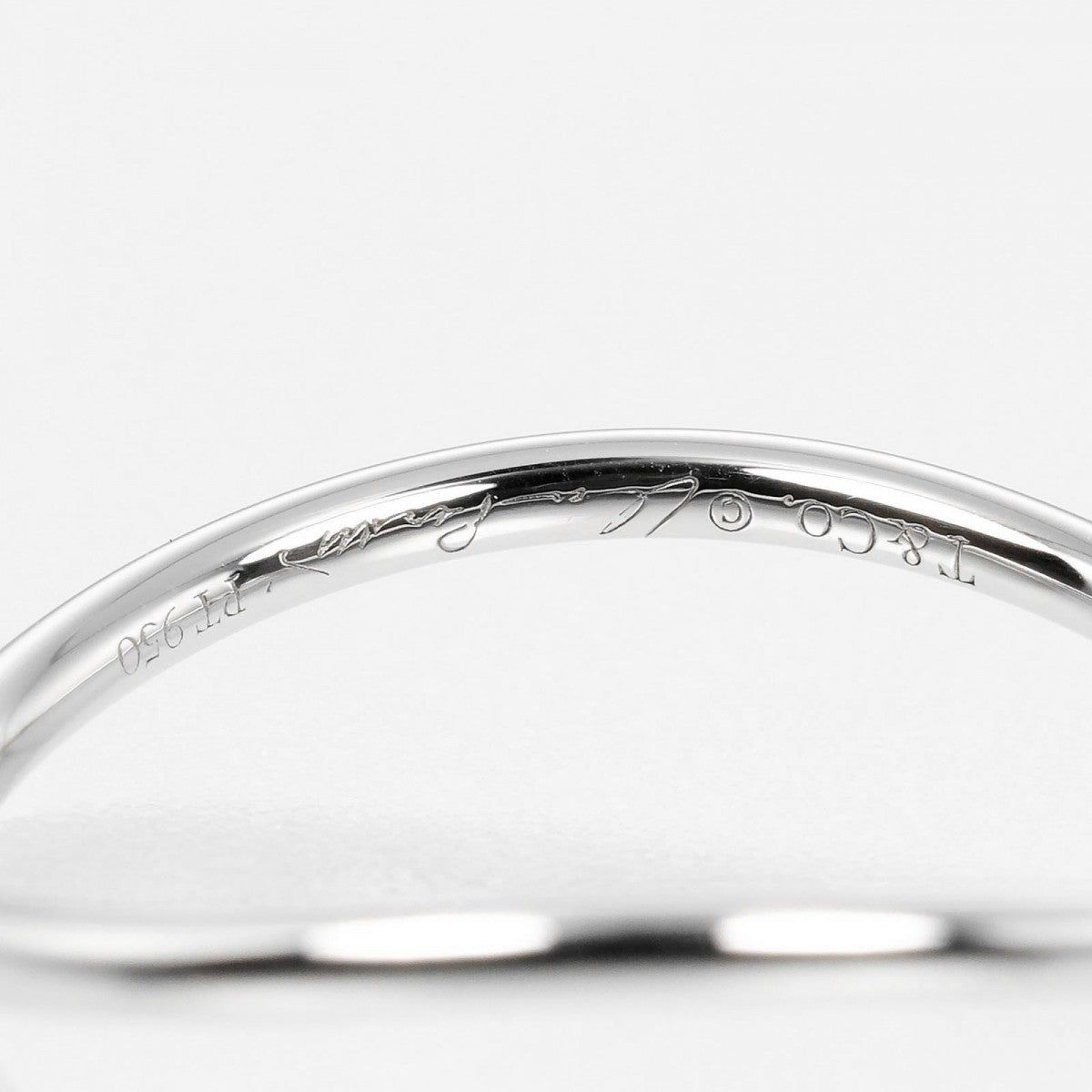 Tiffany&Co. Ring Pt950Platinum, Diamond Silver Wave Single Low