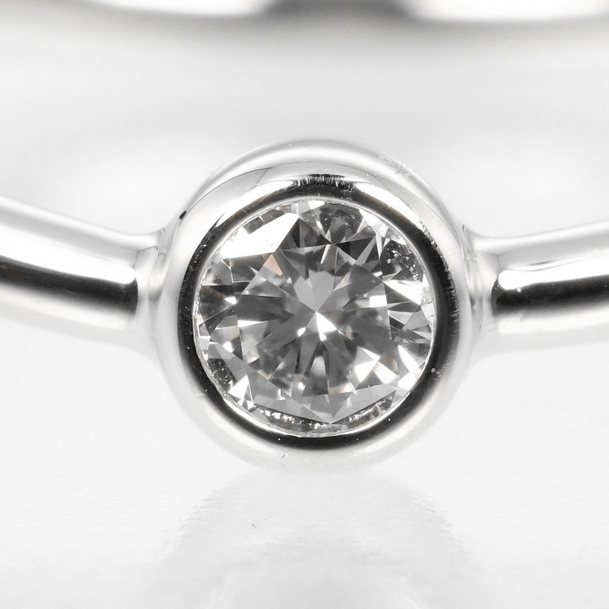 Tiffany&Co. Ring Pt950Platinum, Diamond Silver Wave Single Low
