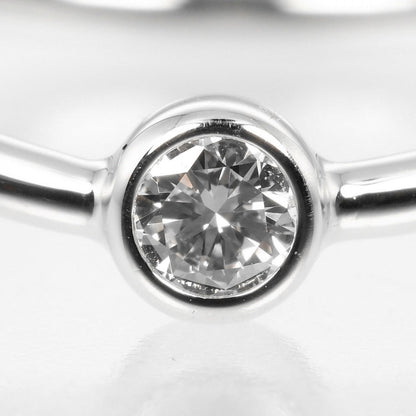 Tiffany&Co. Ring Pt950Platinum, Diamond Silver Wave Single Low