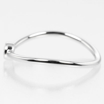Tiffany&Co. Ring Pt950Platinum, Diamond Silver Wave Single Low