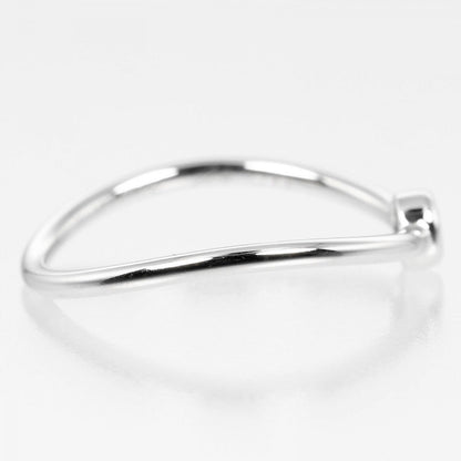 Tiffany&Co. Ring Pt950Platinum, Diamond Silver Wave Single Low