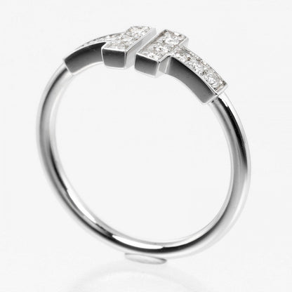 Tiffany&Co. Ring K18 White Gold, Diamond Silver T Wire