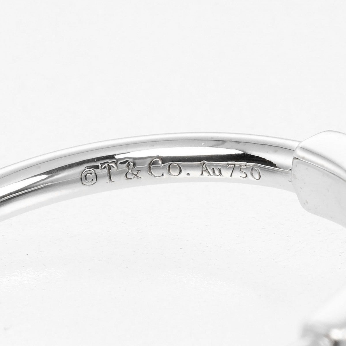 Tiffany&Co. Ring K18 White Gold, Diamond Silver T Wire
