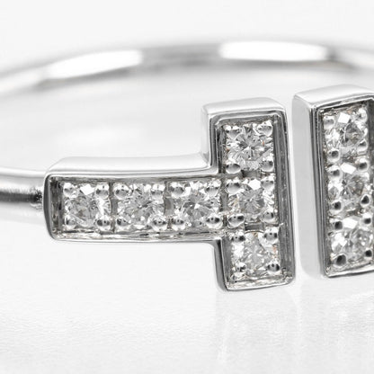 Tiffany&Co. Ring K18 White Gold, Diamond Silver T Wire