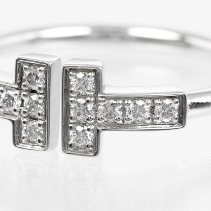 Tiffany&Co. Ring K18 White Gold, Diamond Silver T Wire
