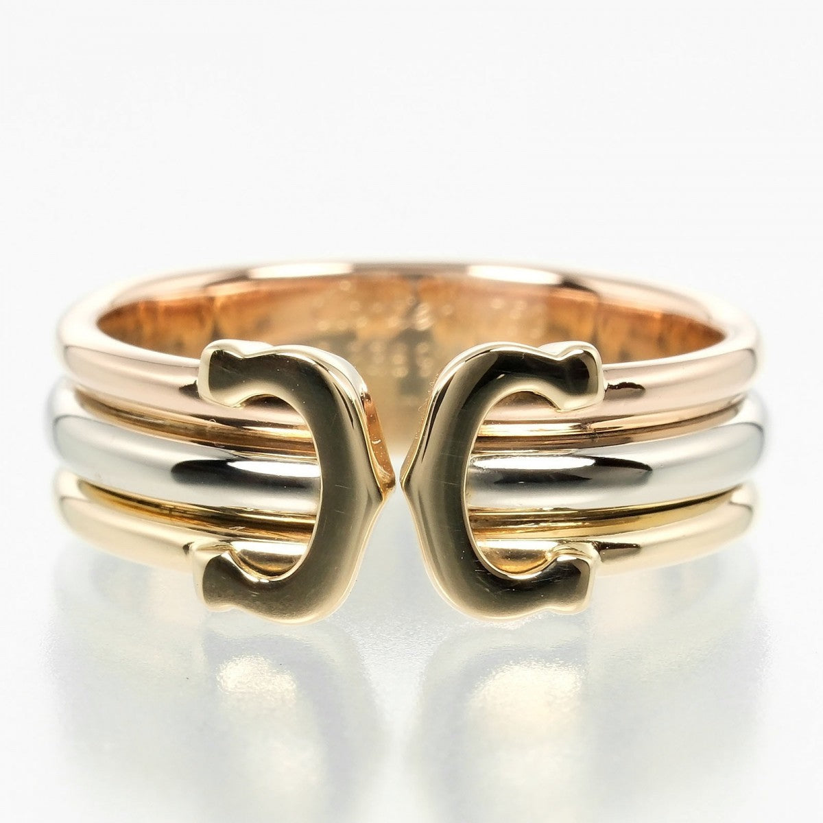 Cartier Ring K18 Gold (Ygxpgxwg) Silver 2C Three Color 50