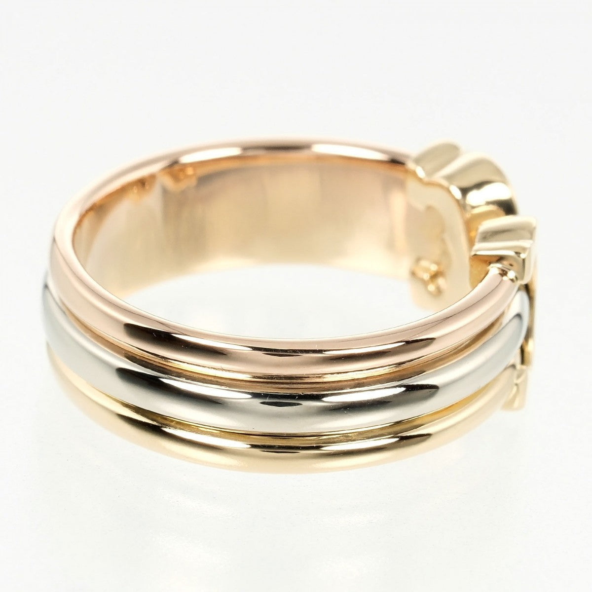 Cartier Ring K18 Gold (Ygxpgxwg) Silver 2C Three Color 50