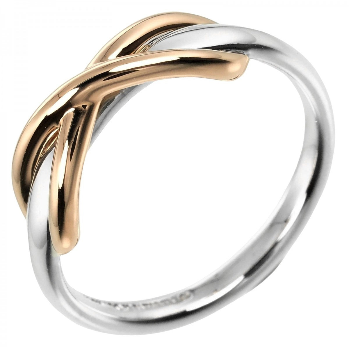 Tiffany&Co. Ring Silver925, K18 Pink Gold Silver Infinity