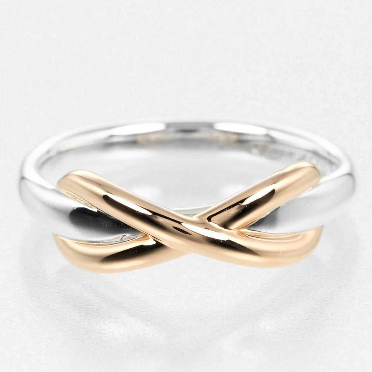 Tiffany&Co. Ring Silver925, K18 Pink Gold Silver Infinity