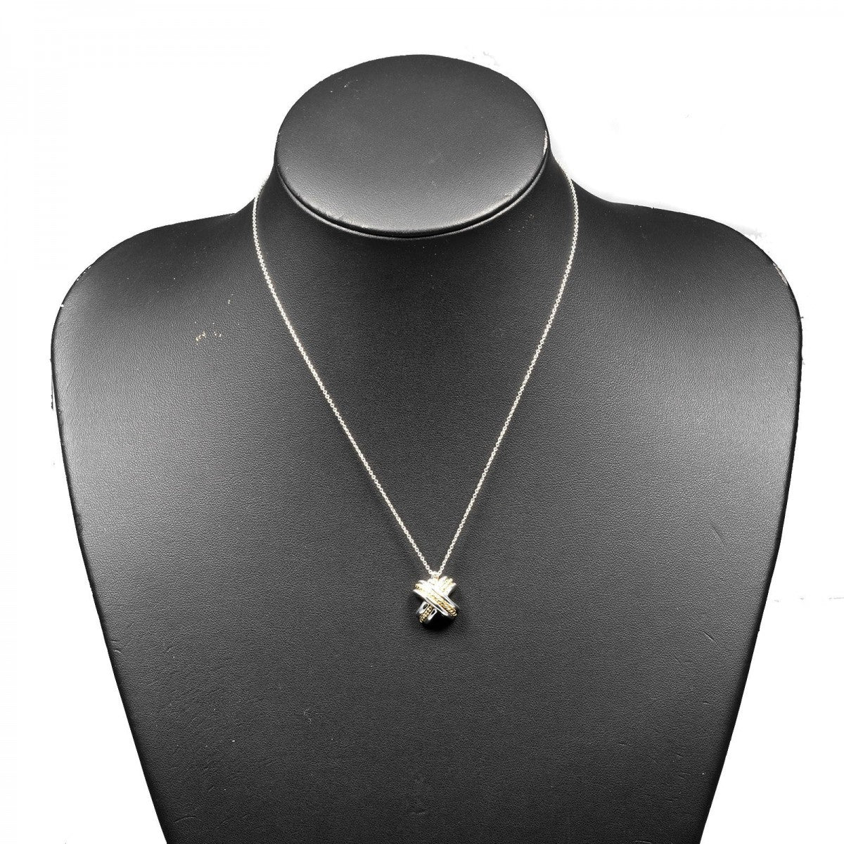 Tiffany&Co. Necklace Silver925, K18 Yellow Gold Silver Signature
