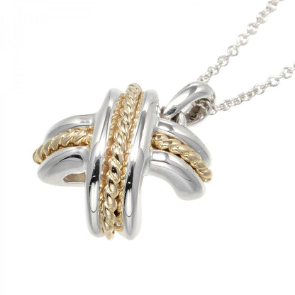 Tiffany&Co. Necklace Silver925, K18 Yellow Gold Silver Signature