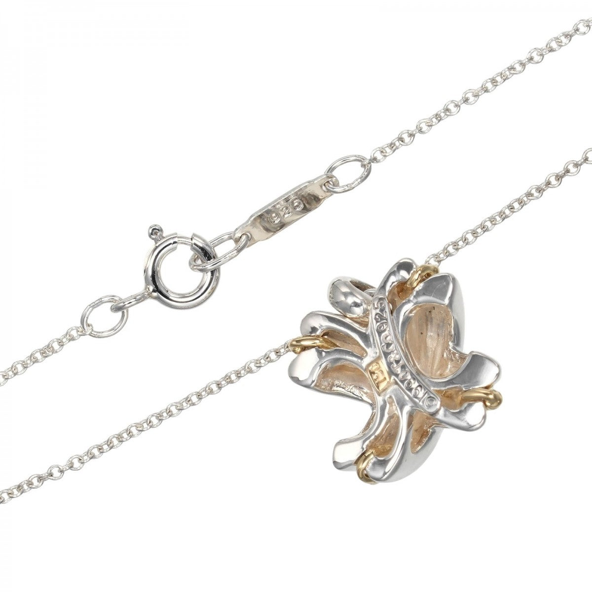 Tiffany&Co. Necklace Silver925, K18 Yellow Gold Silver Signature