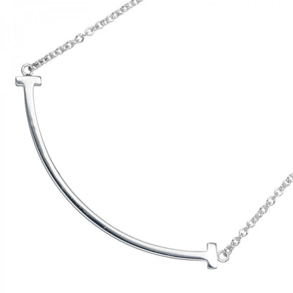 Tiffany&Co. Necklace Silver925 Silver T Smile Small