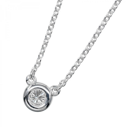 Tiffany&Co. Necklace Silver925, Diamond Silver By The Yard 0.10Ct