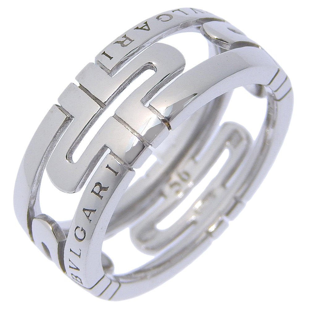 Bvlgari Ring K18 White Gold Silver Parentesi Unisex(Unisex) 56