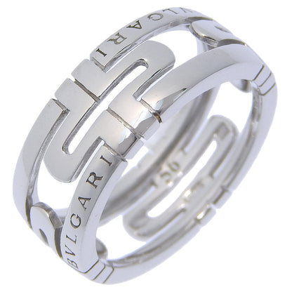 Bvlgari Ring K18 White Gold Silver Parentesi Unisex(Unisex) 56