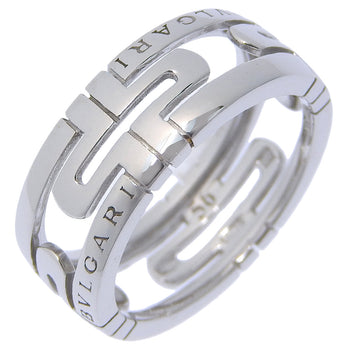 Bvlgari Ring K18 White Gold Silver Parentesi Unisex(Unisex) 56