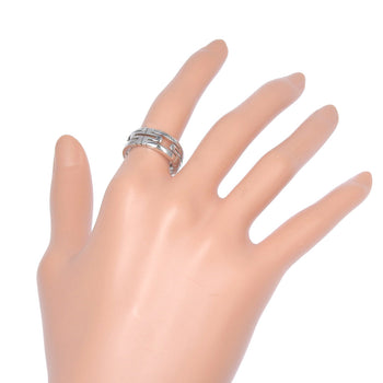 Bvlgari Ring K18 White Gold Silver Parentesi Unisex(Unisex) 56