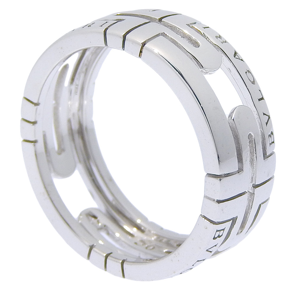 Bvlgari Ring K18 White Gold Silver Parentesi Unisex(Unisex) 56