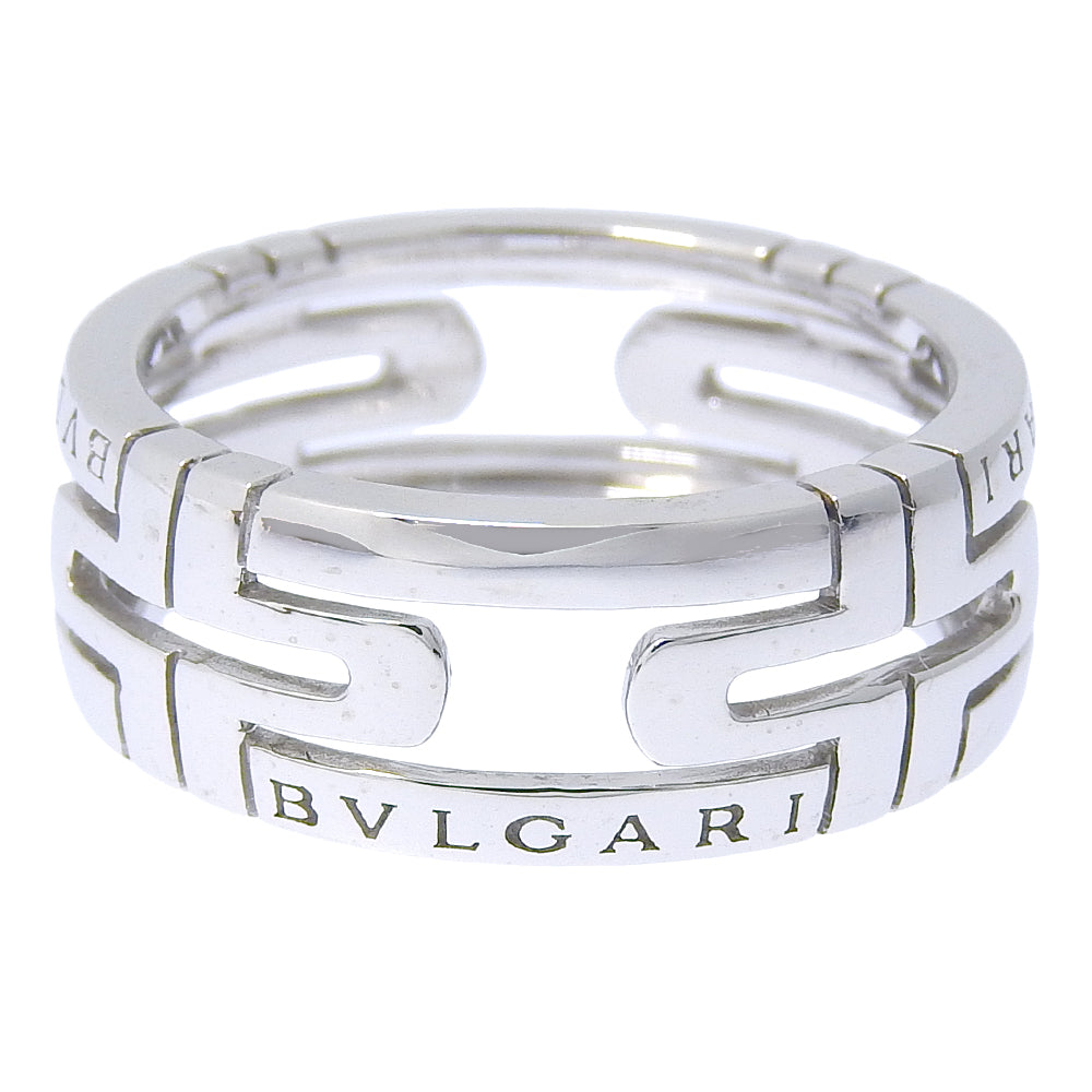 Bvlgari Ring K18 White Gold Silver Parentesi Unisex(Unisex) 56