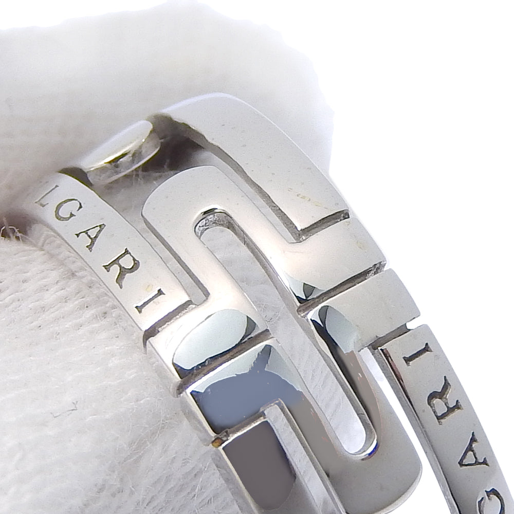 Bvlgari Ring K18 White Gold Silver Parentesi Unisex(Unisex) 56
