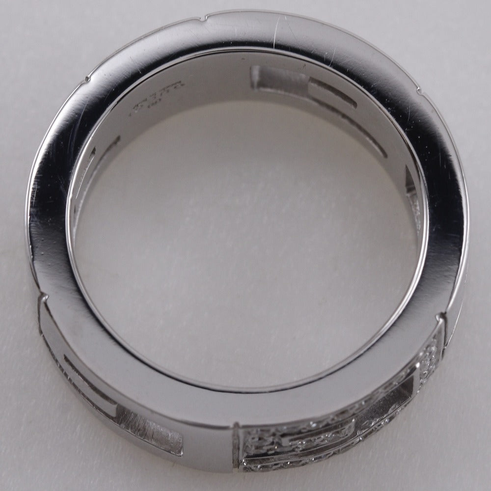 Gucci Ring K18 White Gold, Diamond Silver G Logo Multiple
