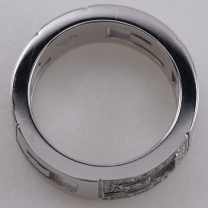 Gucci Ring K18 White Gold, Diamond Silver G Logo Multiple
