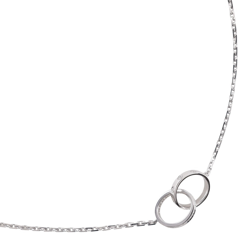 Cartier Necklace K18 White Gold, Diamond Silver Baby Love