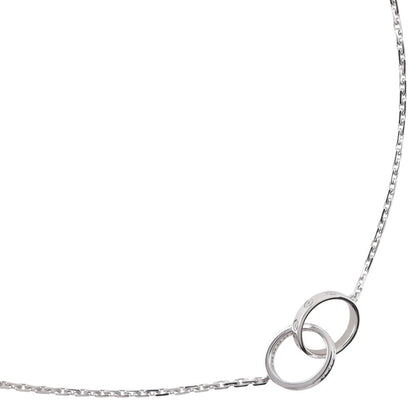 Cartier Necklace K18 White Gold, Diamond Silver Baby Love