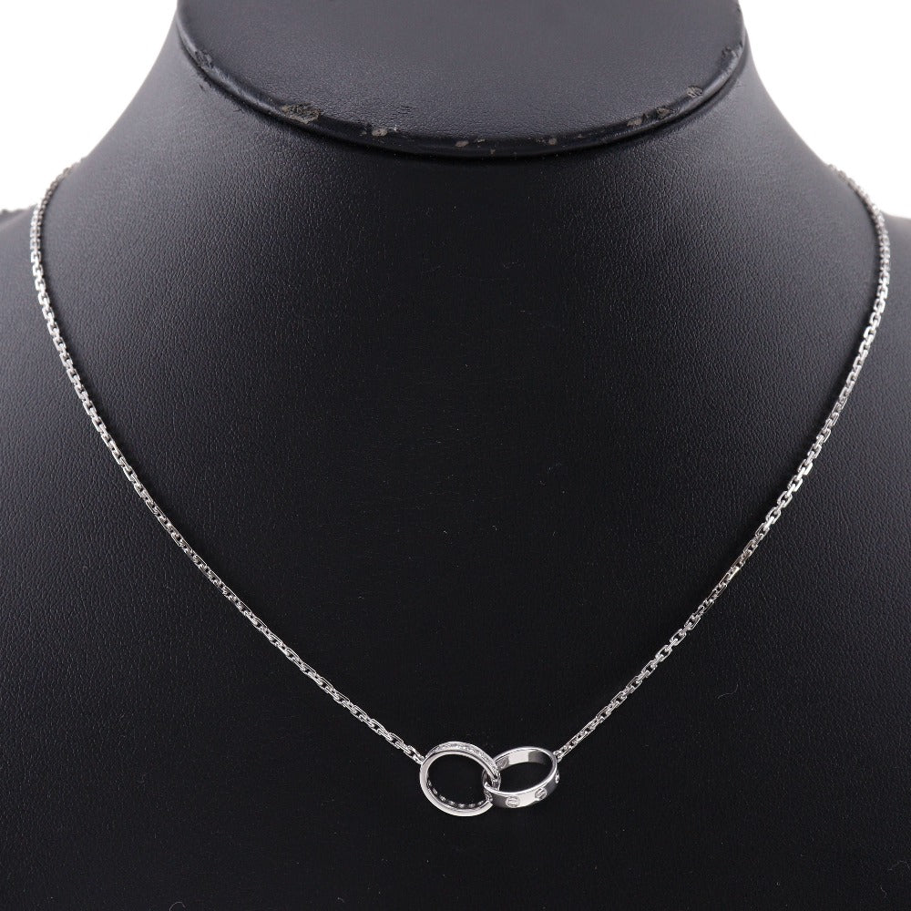 Cartier Necklace K18 White Gold, Diamond Silver Baby Love