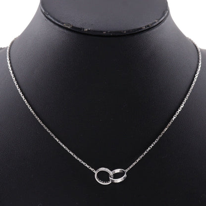 Cartier Necklace K18 White Gold, Diamond Silver Baby Love
