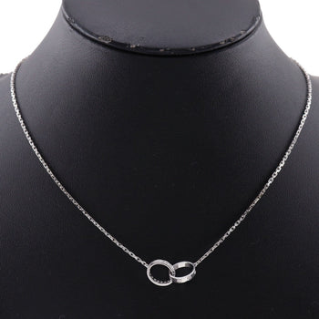Cartier Necklace K18 White Gold, Diamond Silver Baby Love