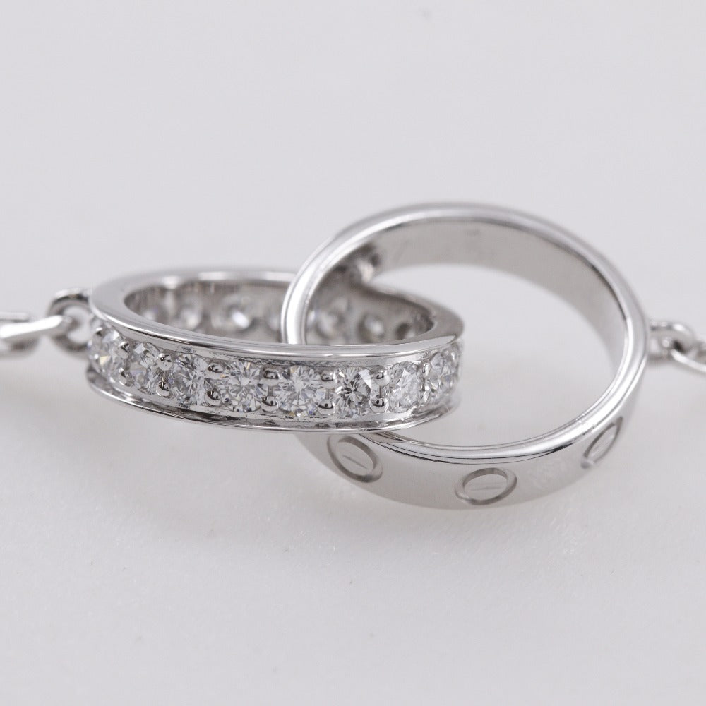 Cartier Necklace K18 White Gold, Diamond Silver Baby Love
