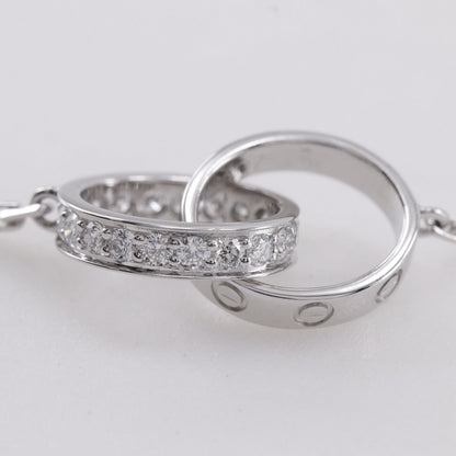 Cartier Necklace K18 White Gold, Diamond Silver Baby Love
