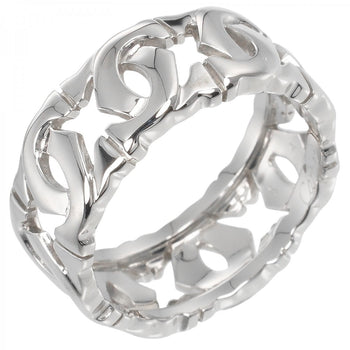 Cartier Ring K18 White Gold Silver Entrelaces 54