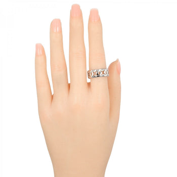 Cartier Ring K18 White Gold Silver Entrelaces 54
